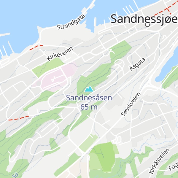 Map of Sandnesåsen