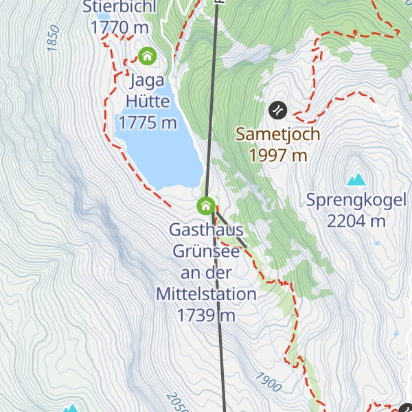 Map of Gasthaus Grünsee an der Mittelstation