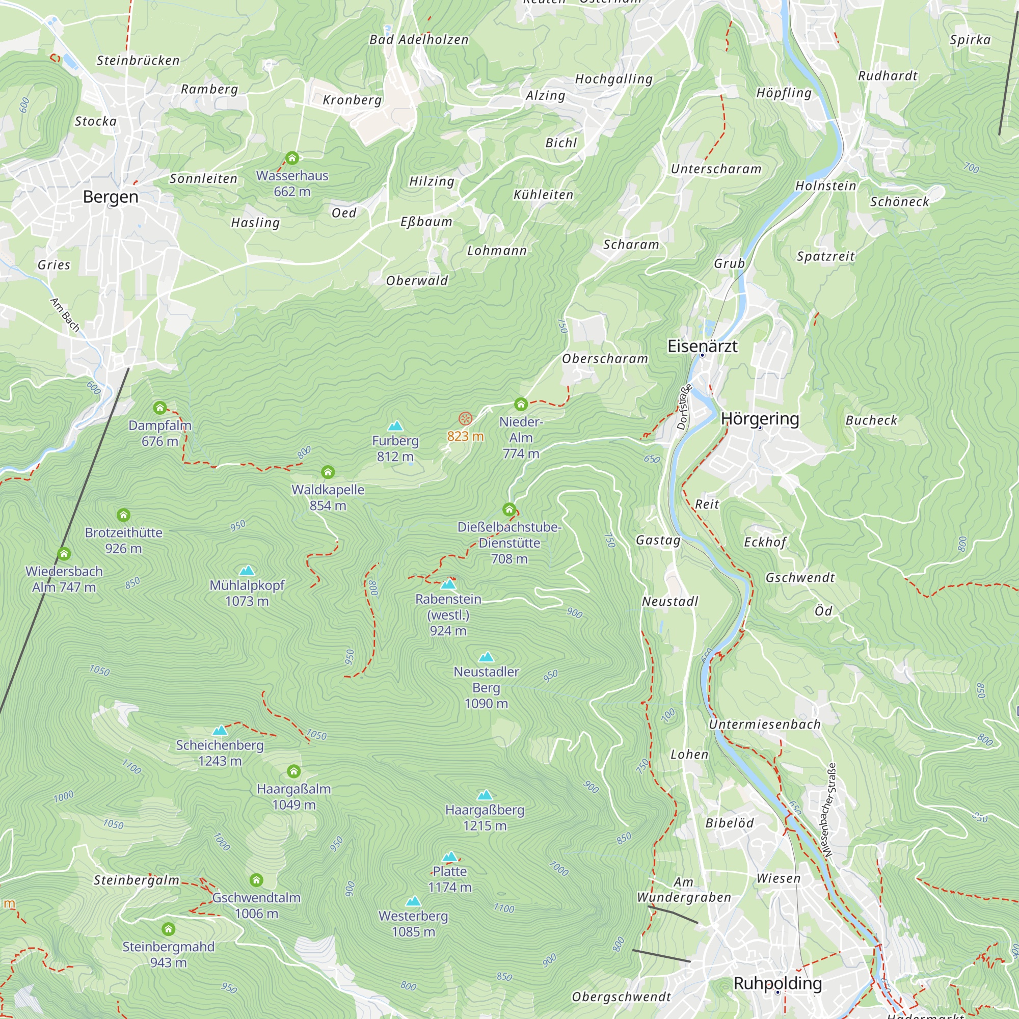 Dießelbachstube-Dienstütte map