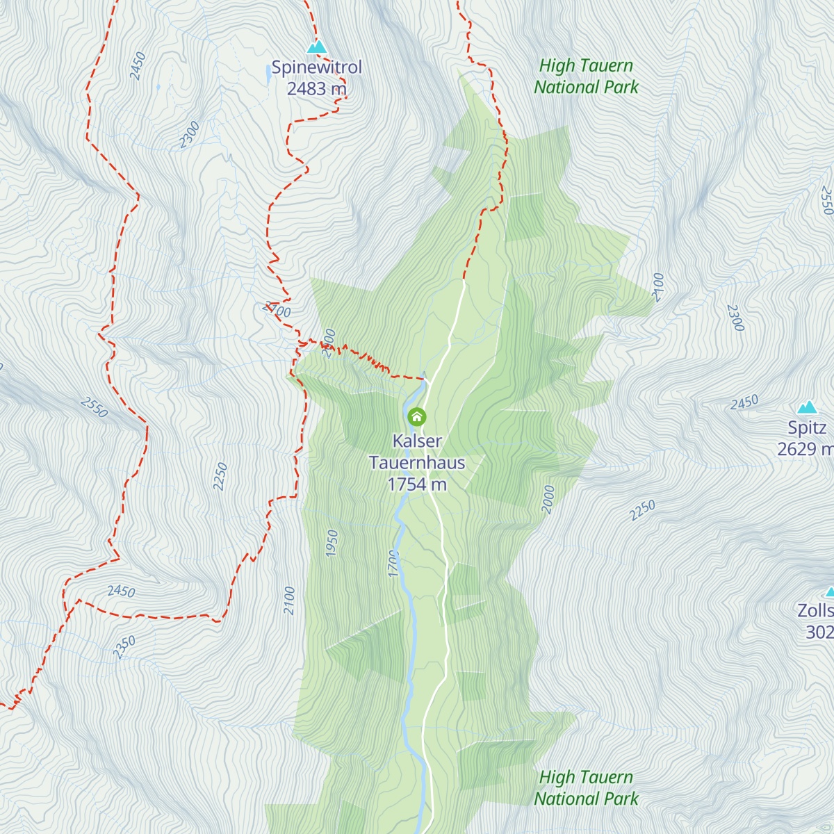 Kalser Tauernhaus map