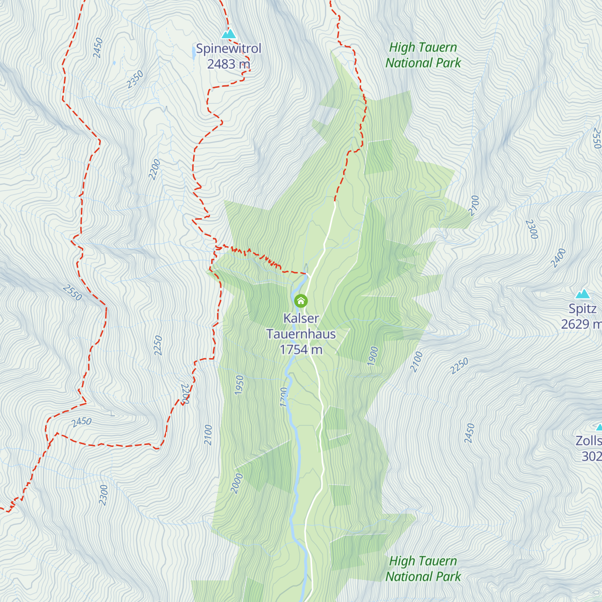 Kalser Tauernhaus map