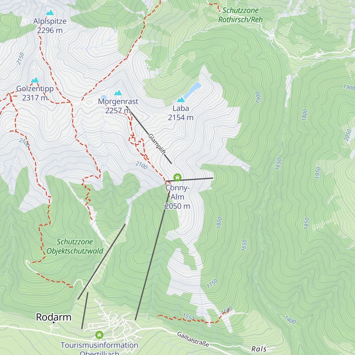 Conny-Alm map