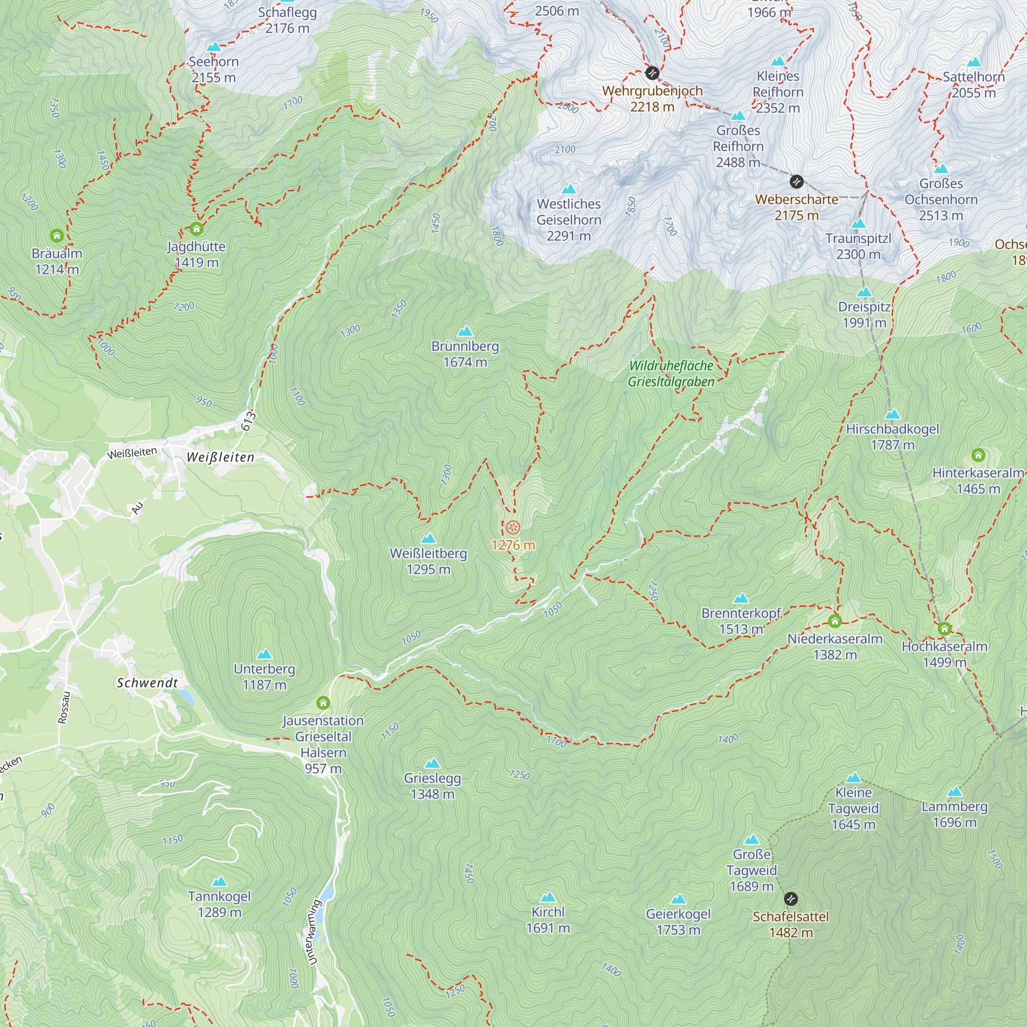 Schießlingalm map