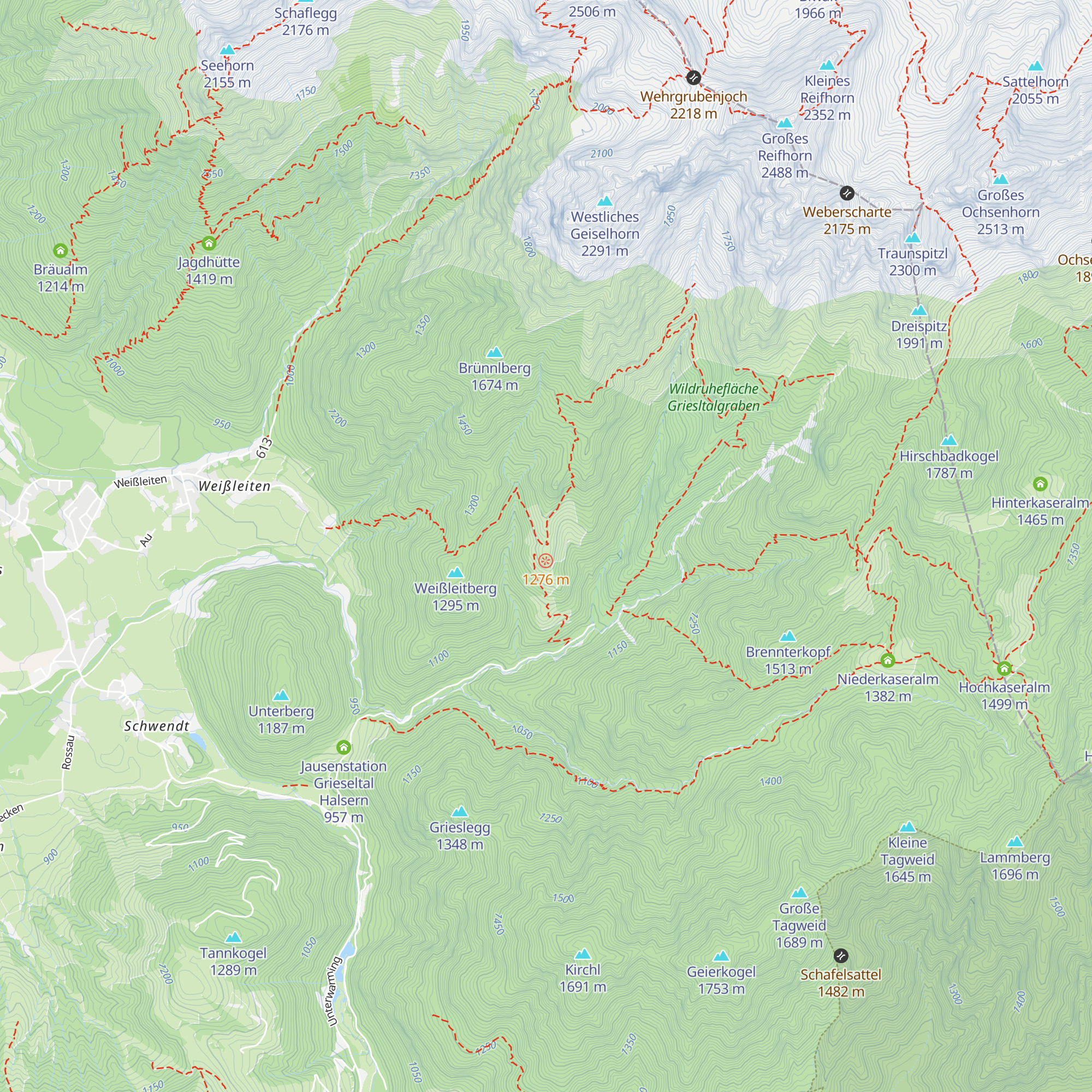 Schießlingalm map