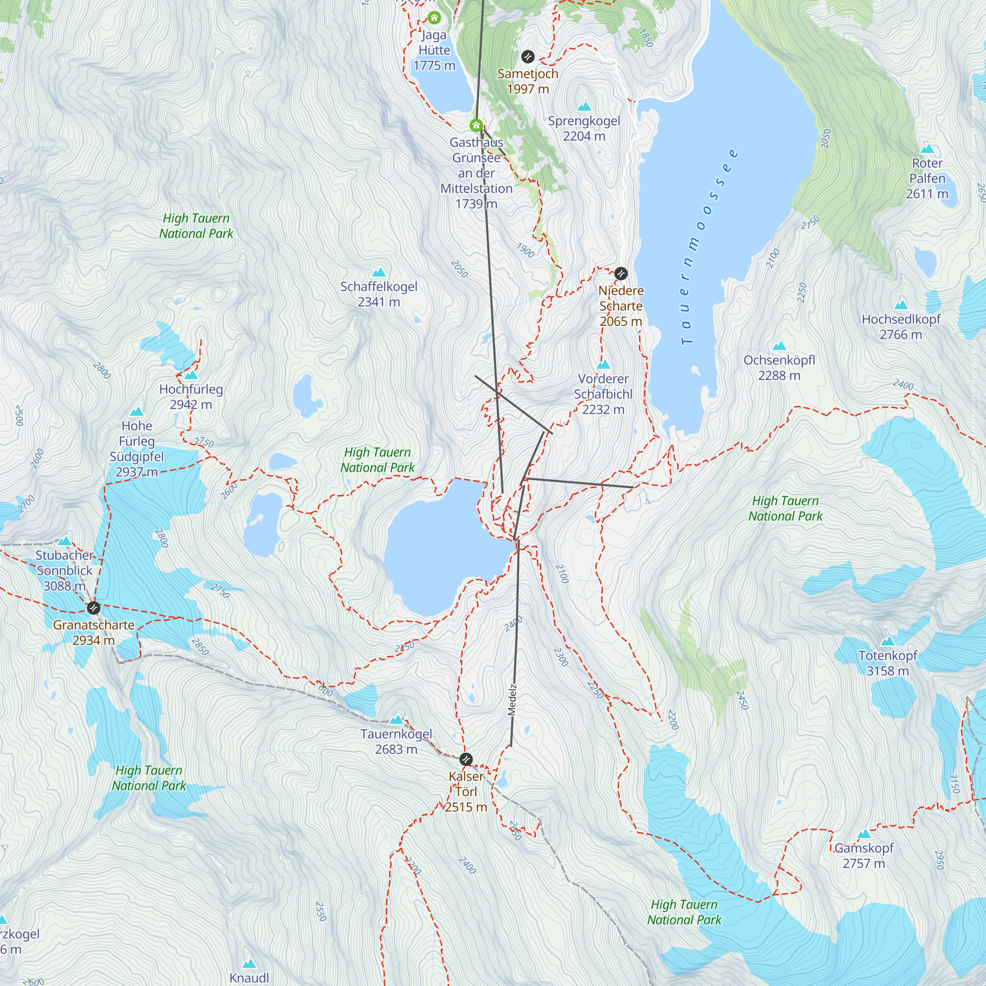 Erich Steinböck Hütte map