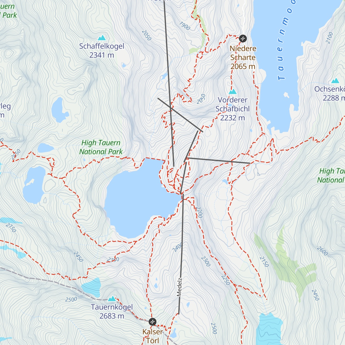 Berghotel Rudolfshütte map