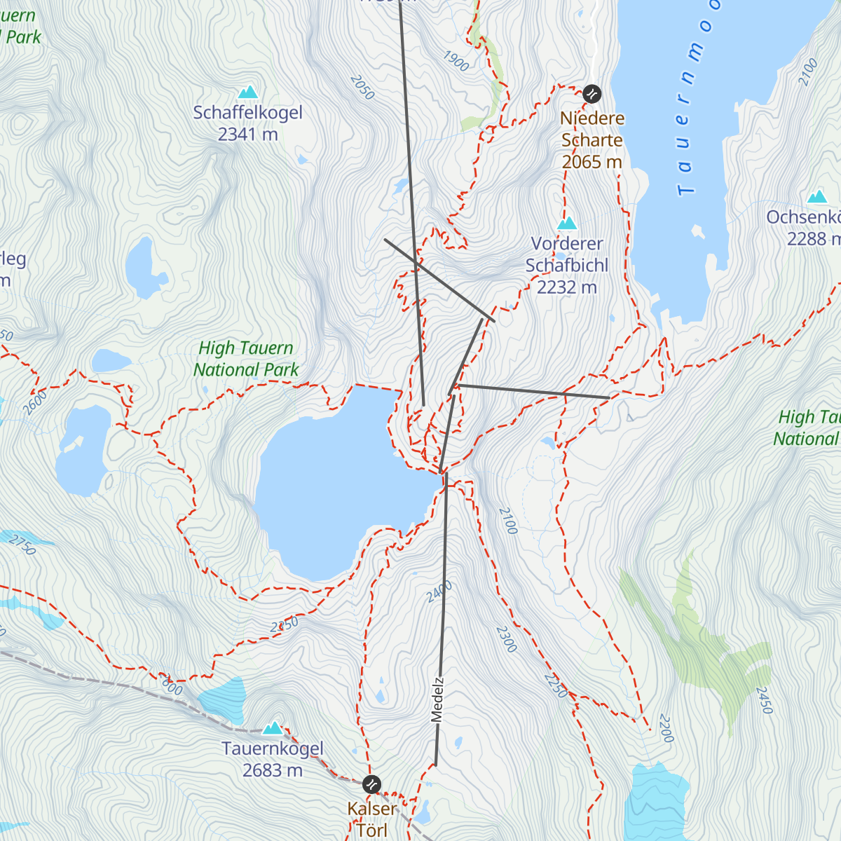 Berghotel Rudolfshütte map