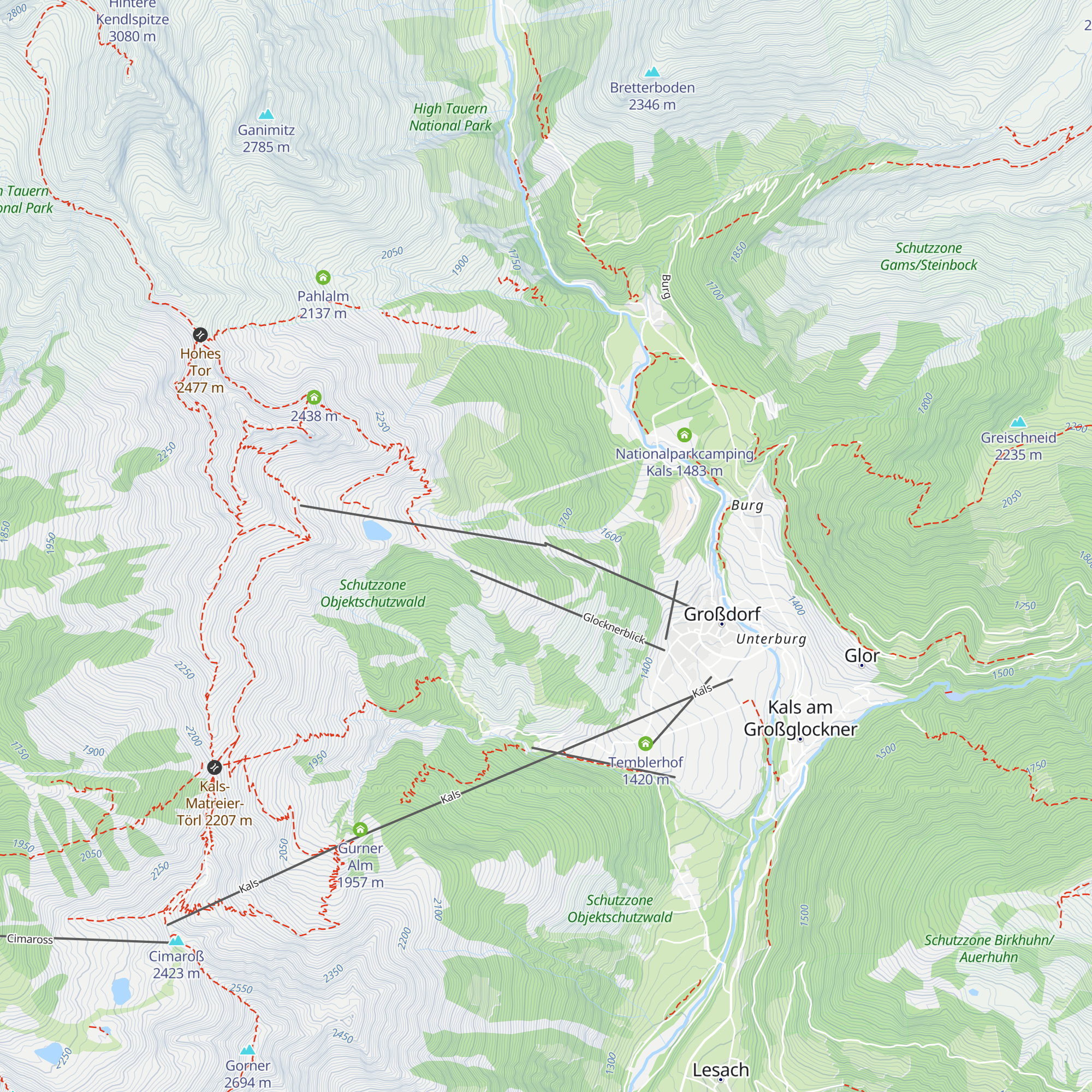 Blauspitzlift map