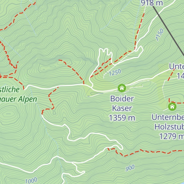 Map of Bergwacht Hütte (Kaindl-Kaser)
