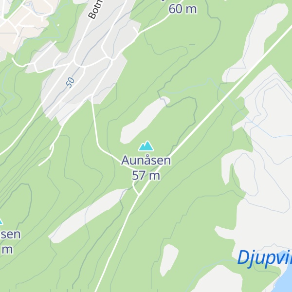 Map of Aunåsen