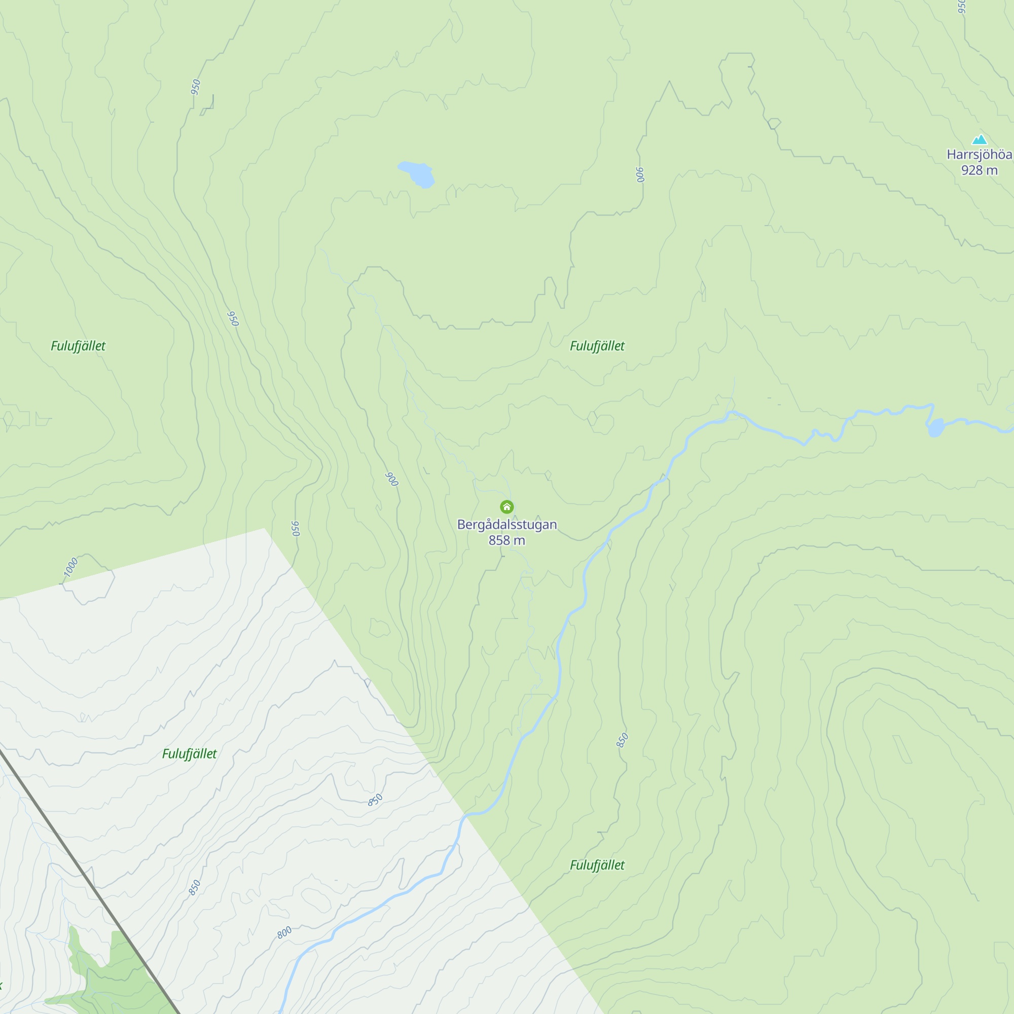 Bergådalsstugan map