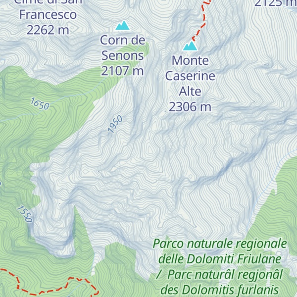 Map of Monte Caserine Basse