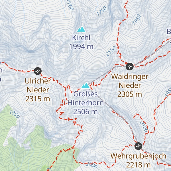 Map of Großes Hinterhorn