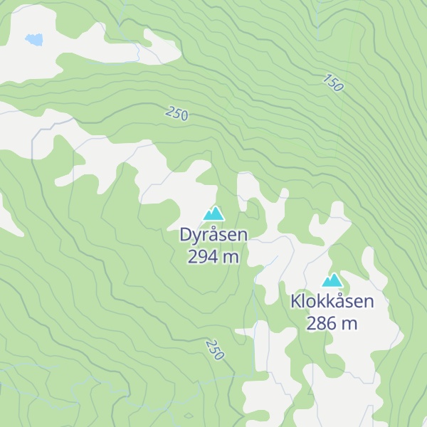 Map of Dyråsen