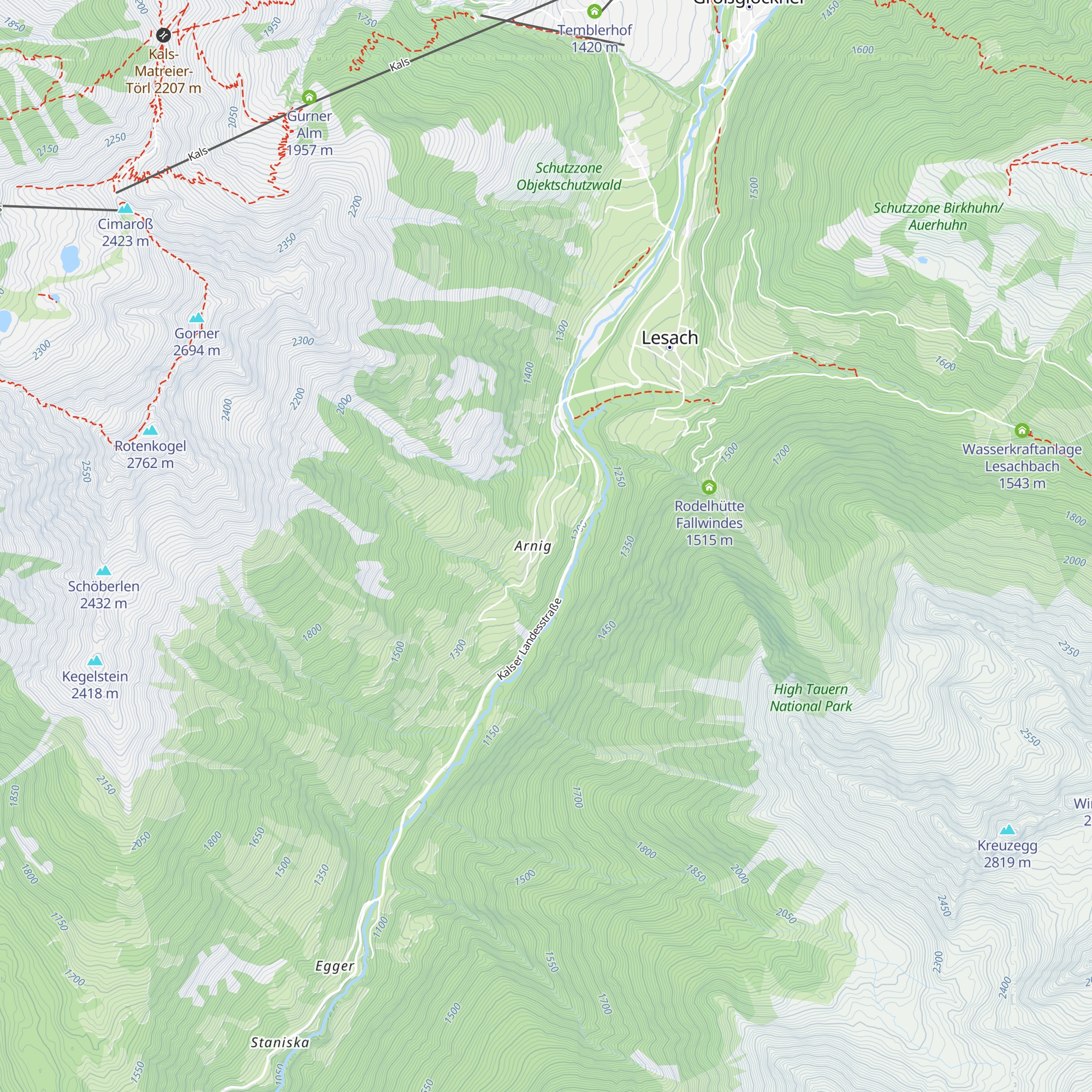 Gasthaus Glocknerblick map
