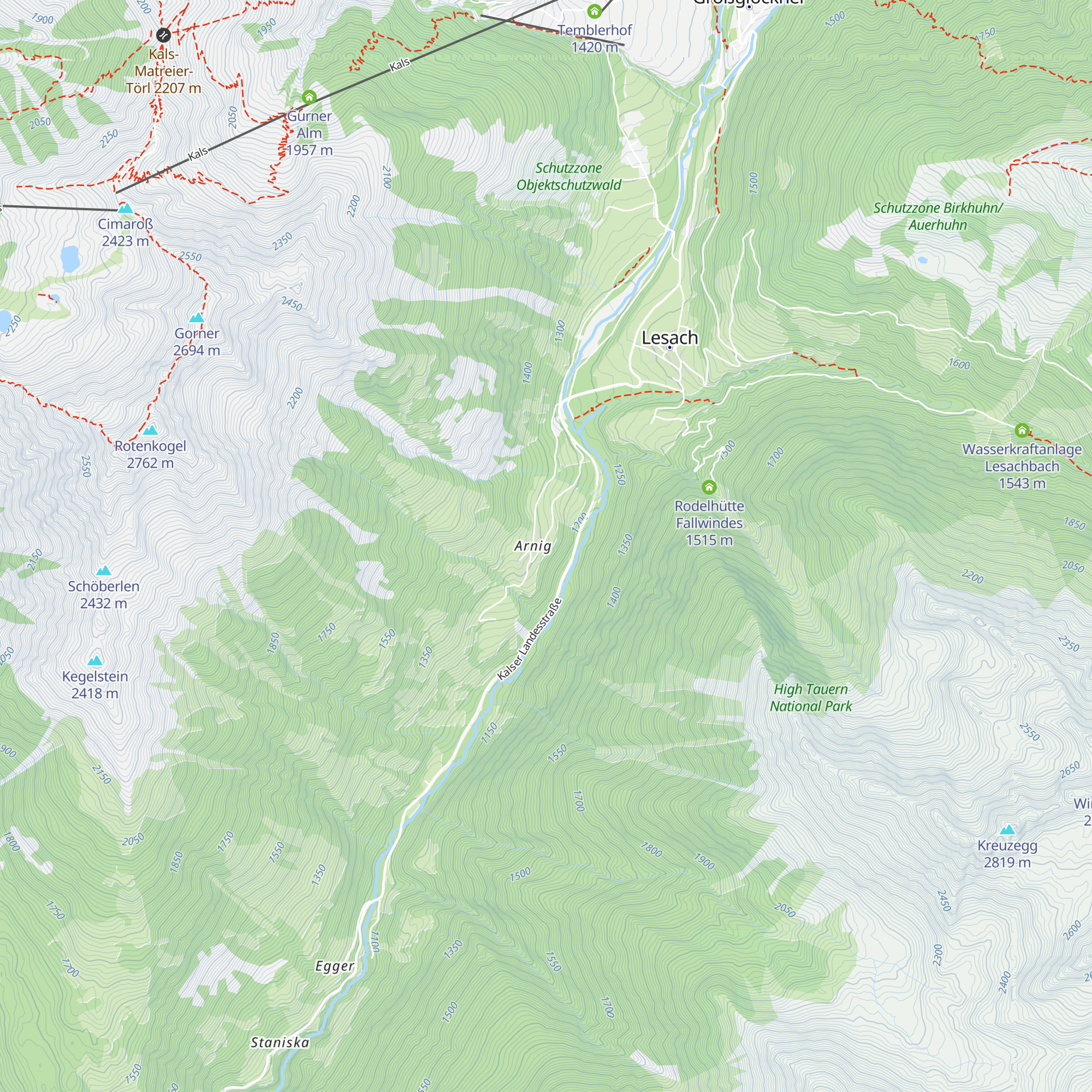 Gasthaus Glocknerblick map