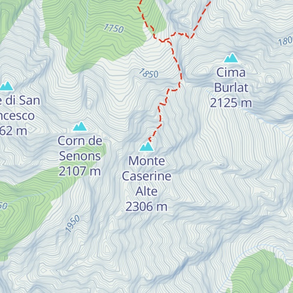 Map of Monte Caserine Alte