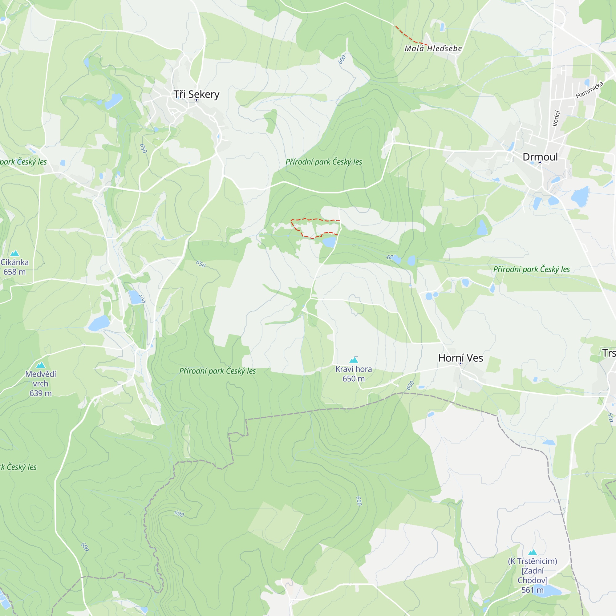 Skelné Hutě map