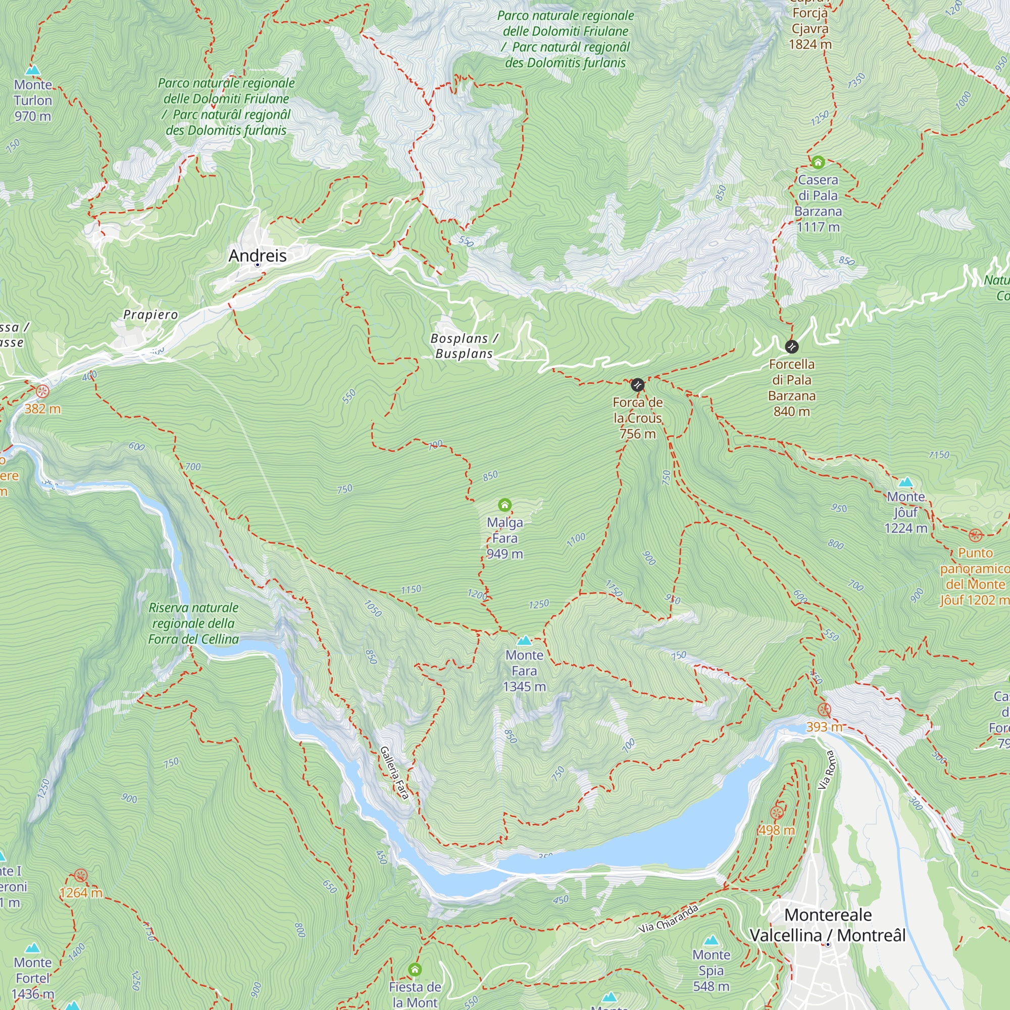 Malga Fara map