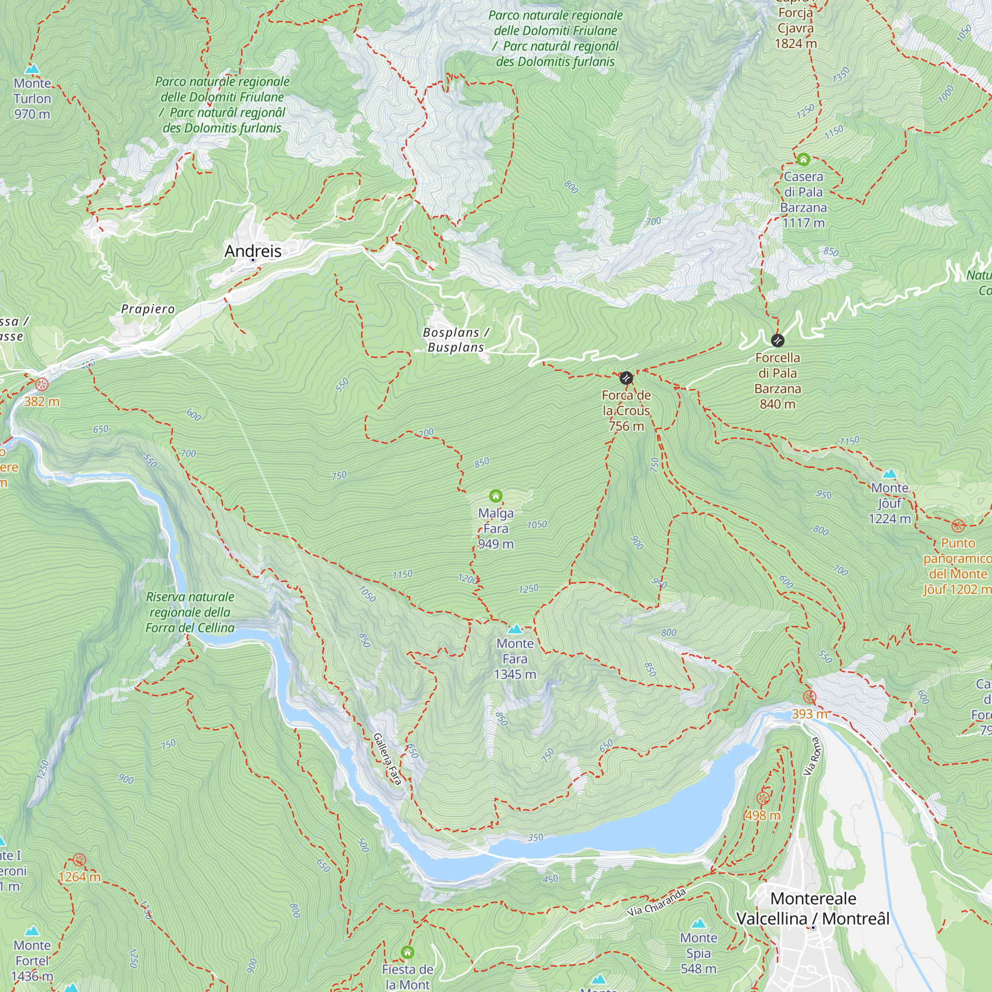 Malga Fara map
