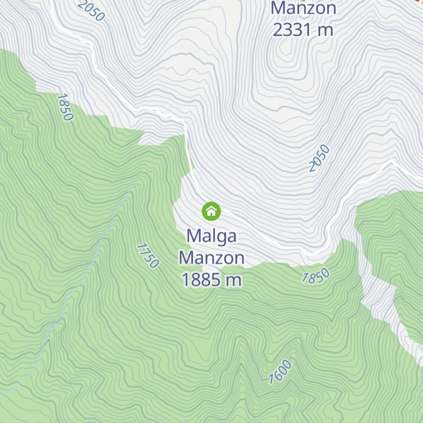 Map of Malga Manzon
