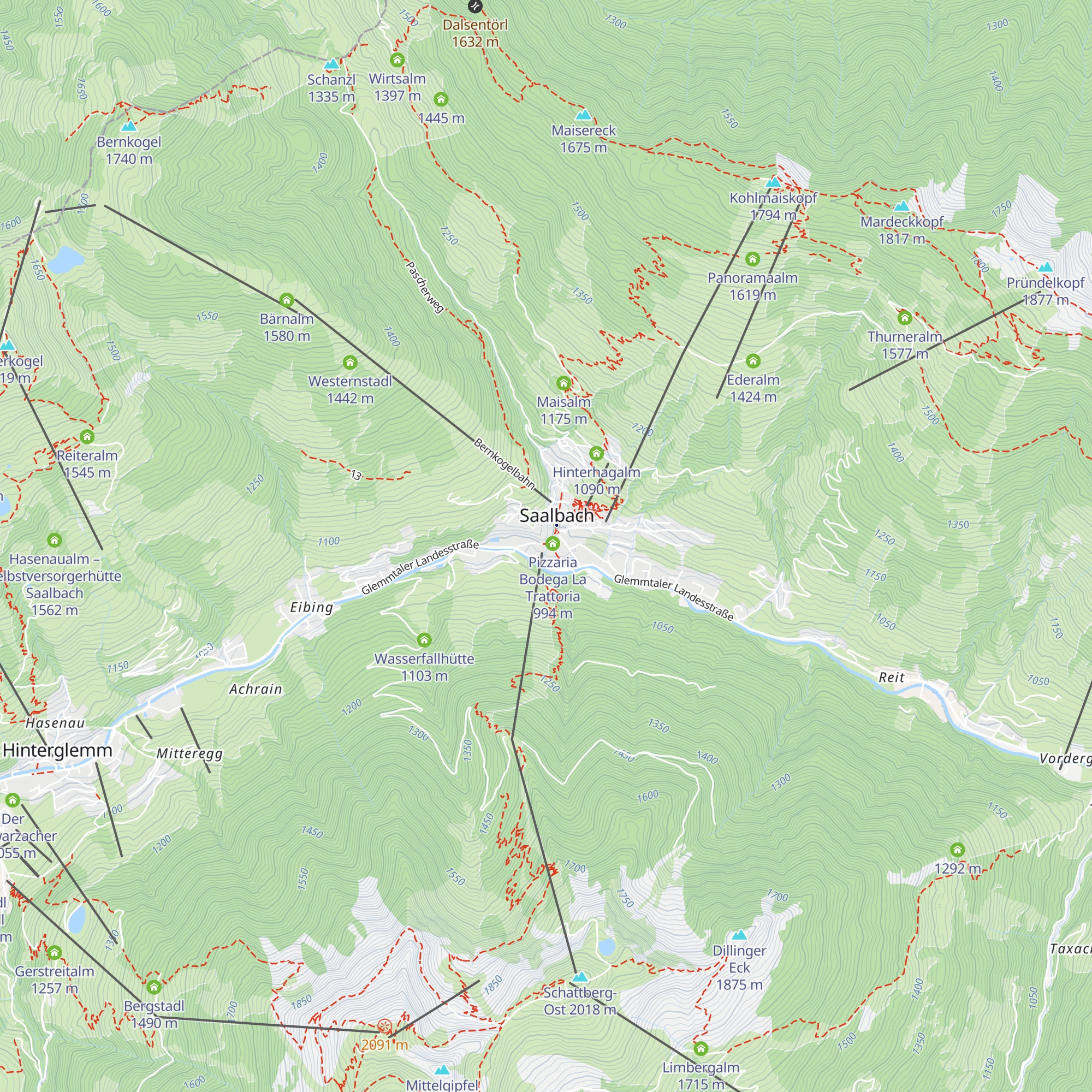 Cafe Restaurant Schattberg Stubn map