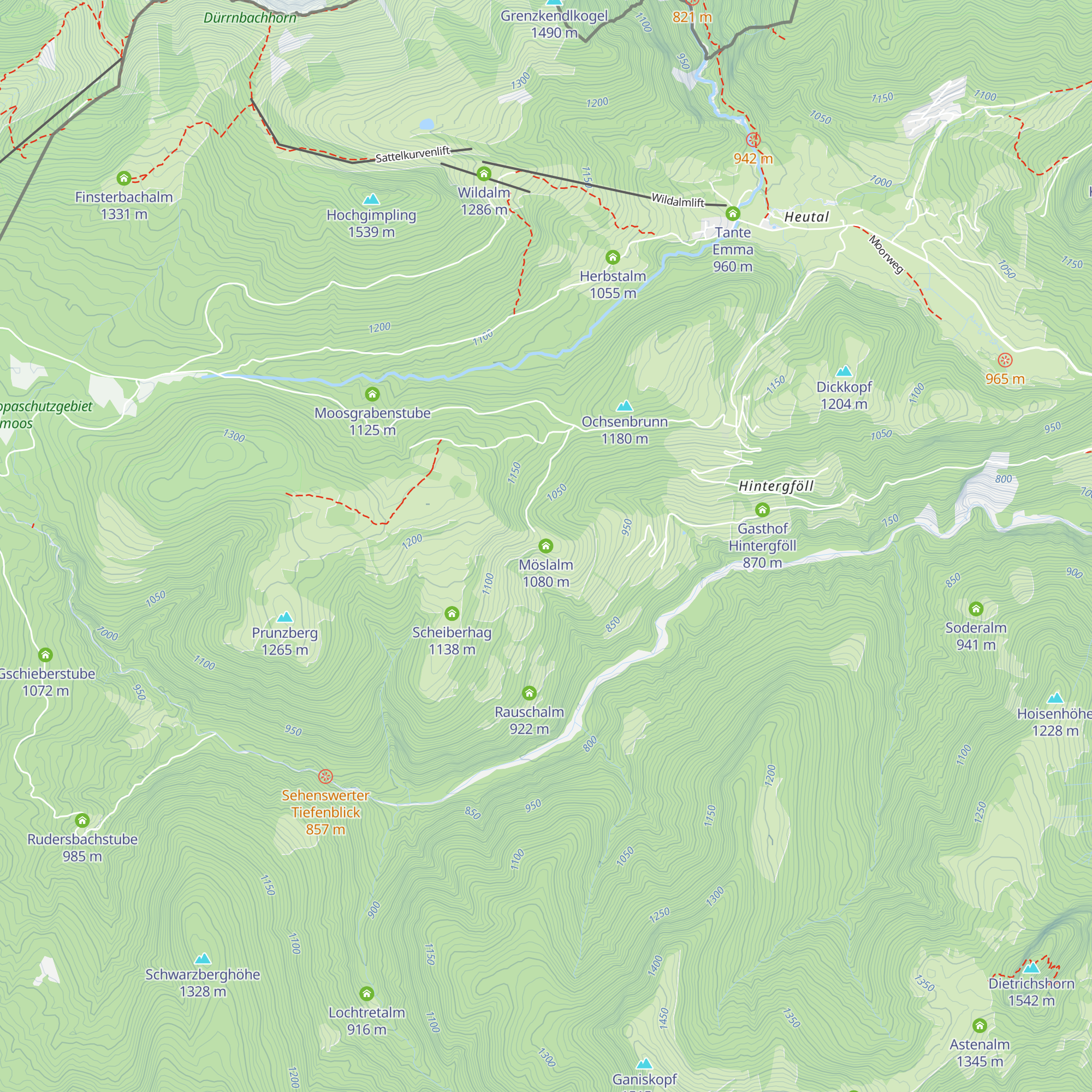 Möslalm map