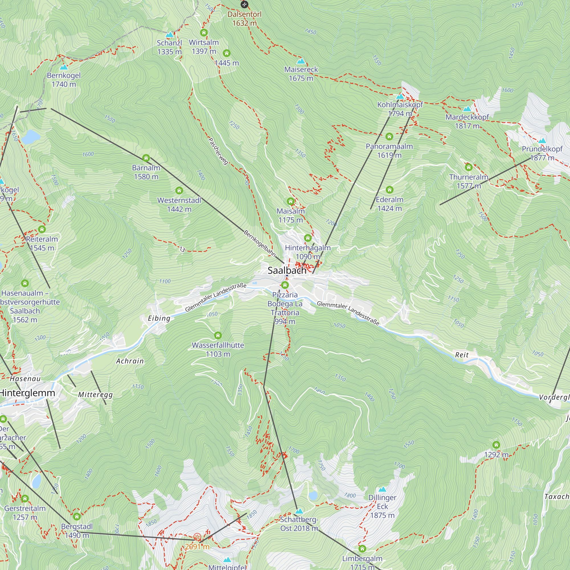 Pizzaria Bodega La Trattoria map