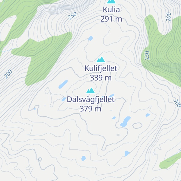 Map of Dalsvågfjellet