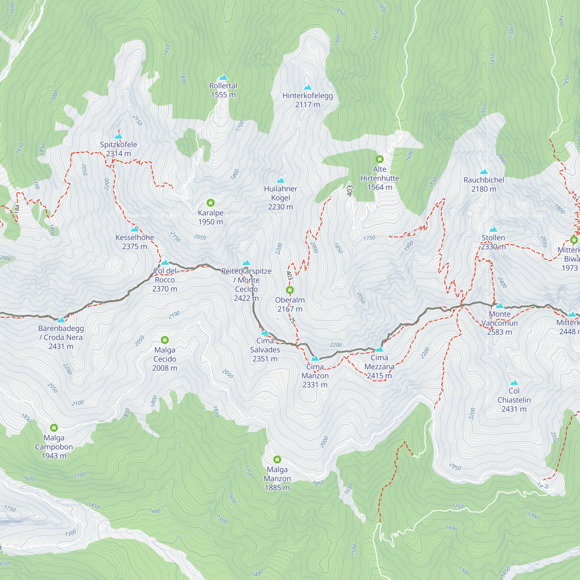 Oberalm map