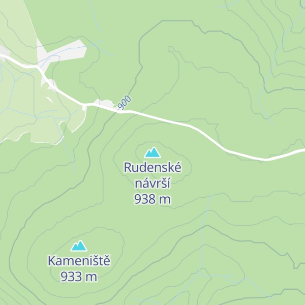 Map of Rudenské návrší