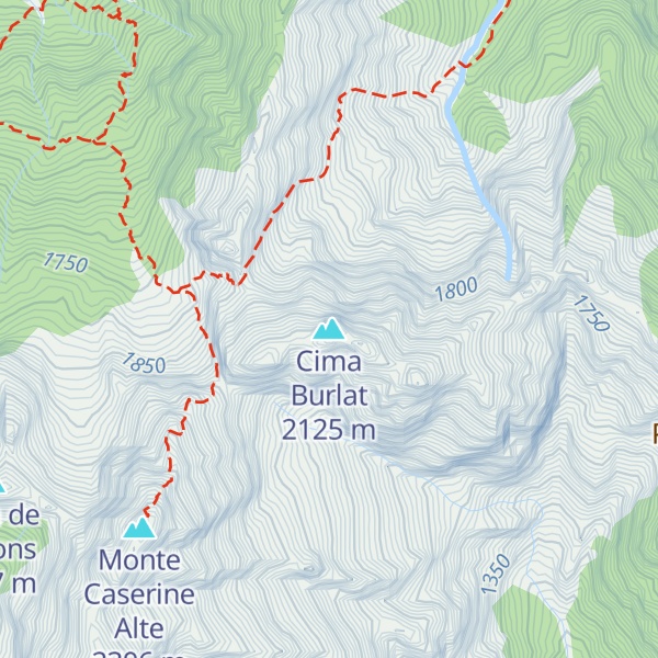 Map of Cima Burlat