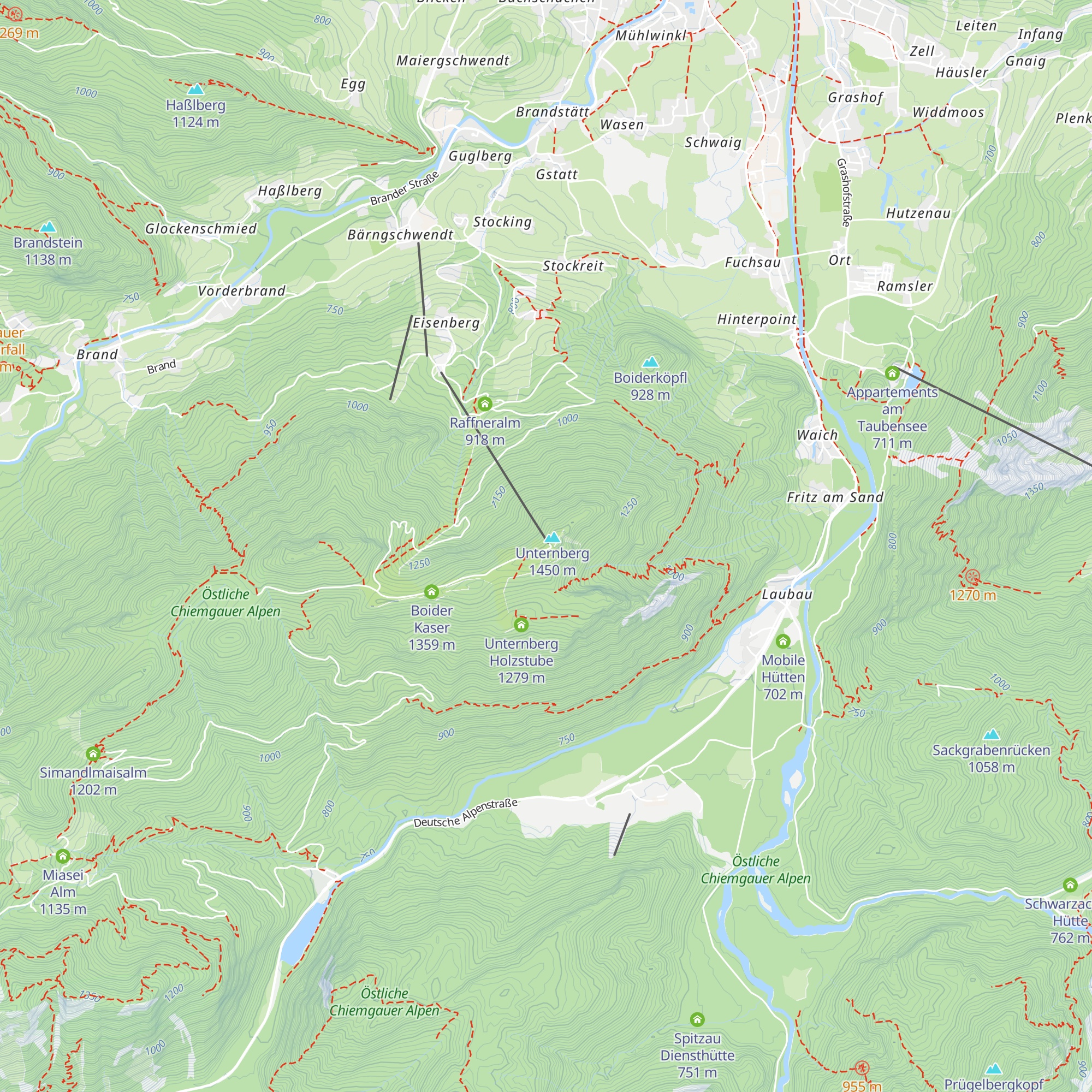 Unternbergalm map