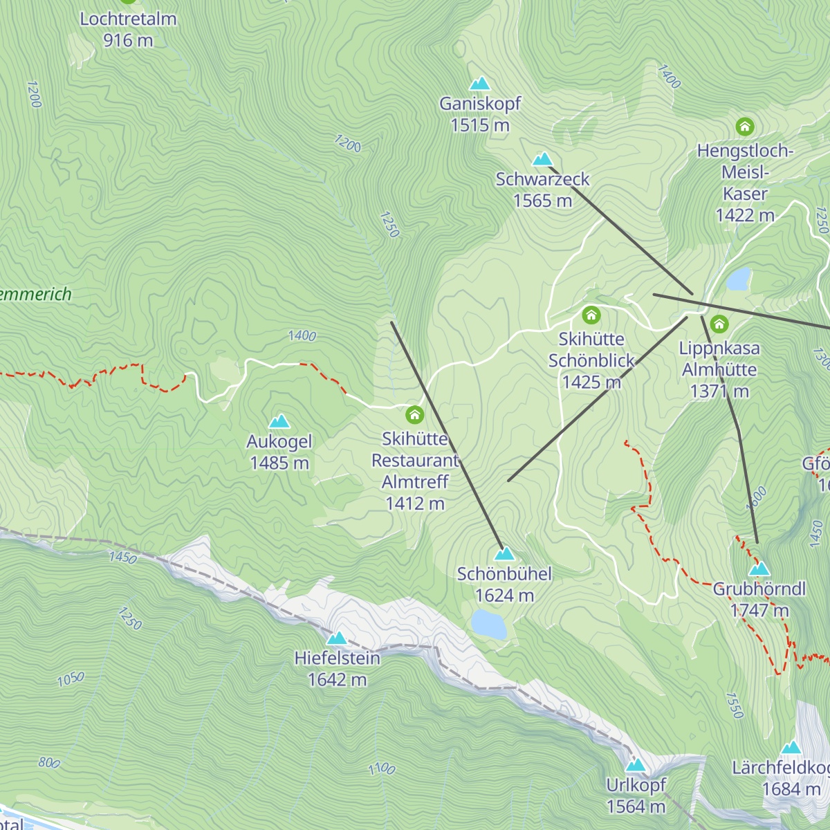 Skihütte Restaurant Almtreff map
