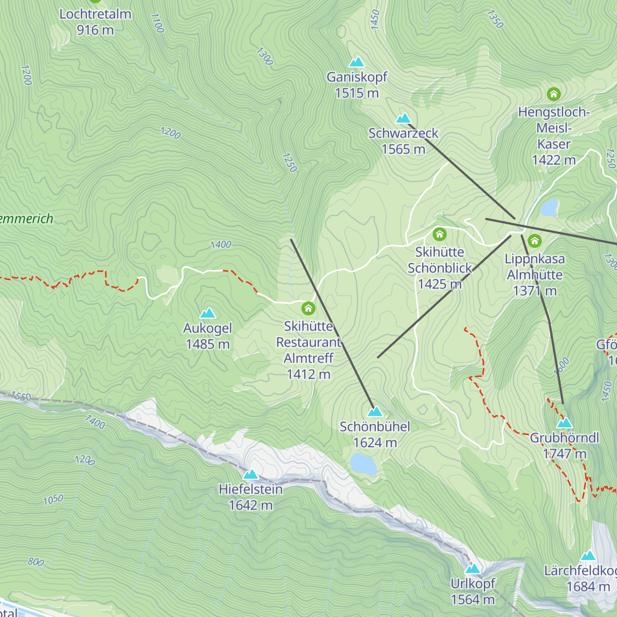 Skihütte Restaurant Almtreff map