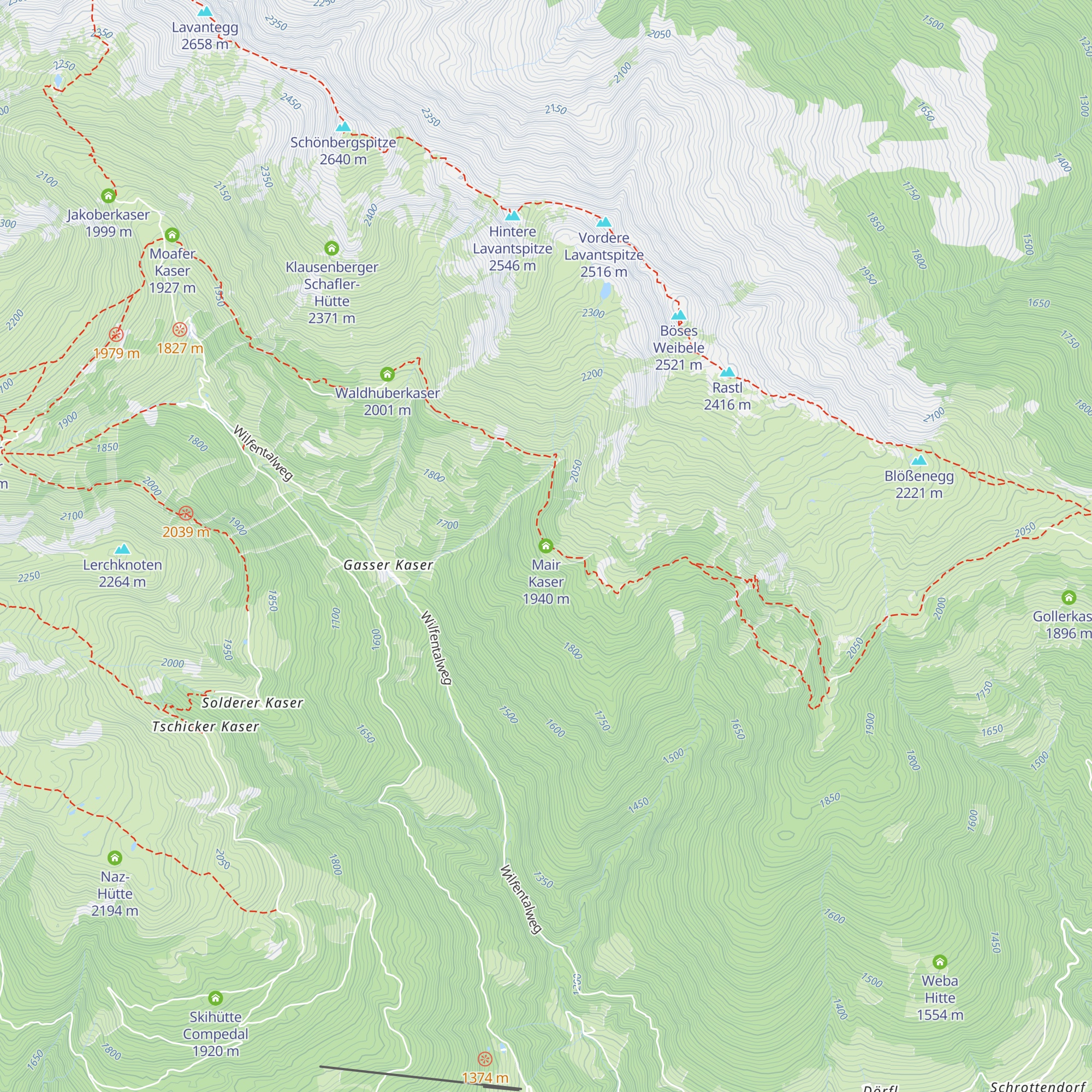 Mair Kaser map