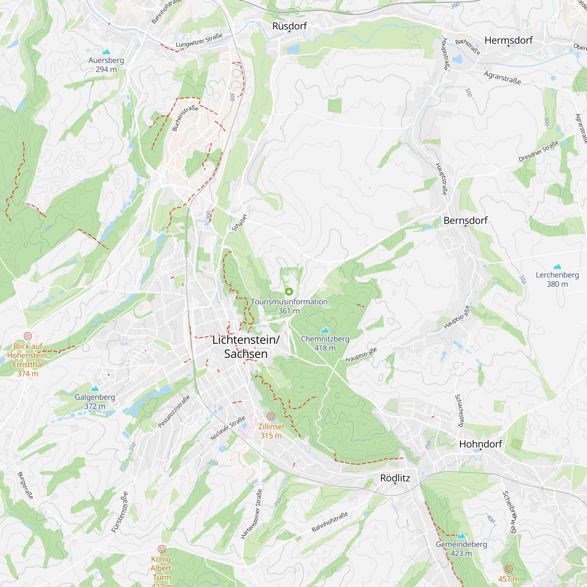 Empfangsgebäude Miniwelt Lichtenstein map