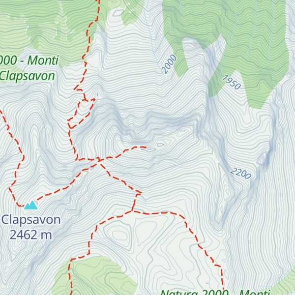 Map of Monte Bivera