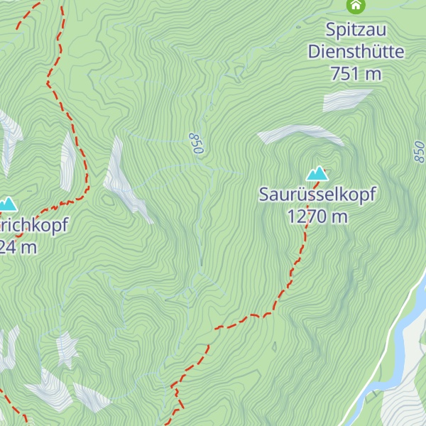 Map of Fahsteigen Diensthütte