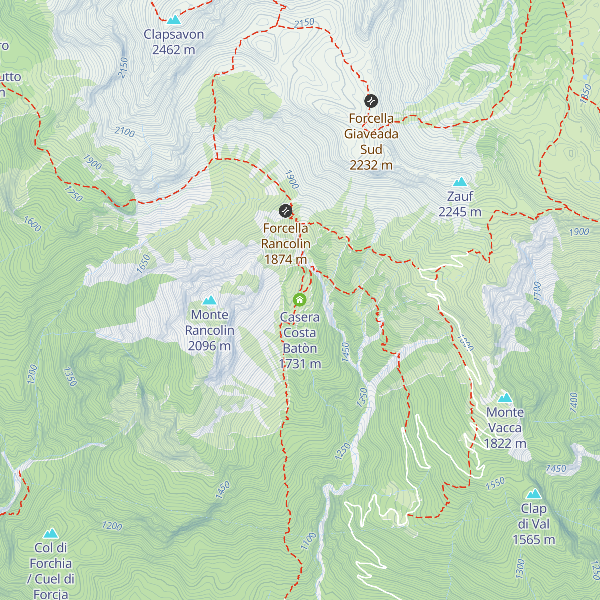 Casera Costa Batòn map