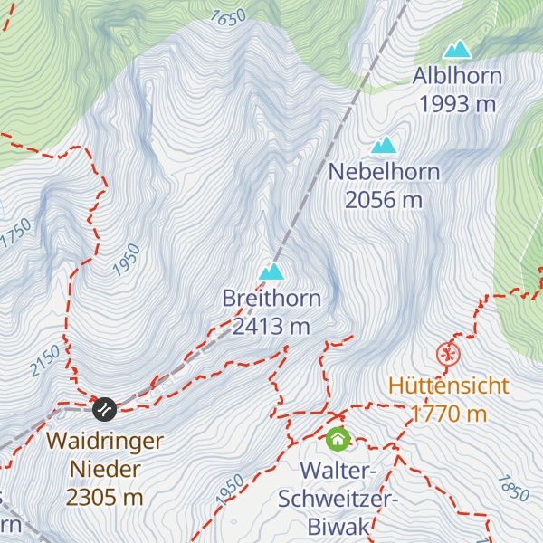 Map of Breithorn