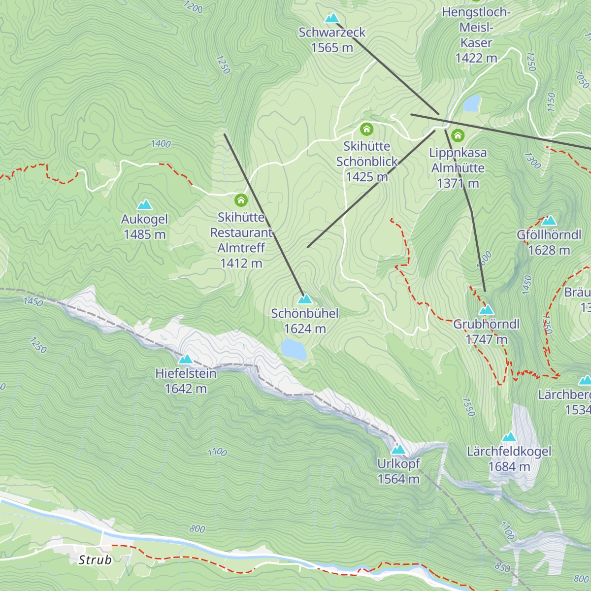 Richtfunkstation Loferer Alm map