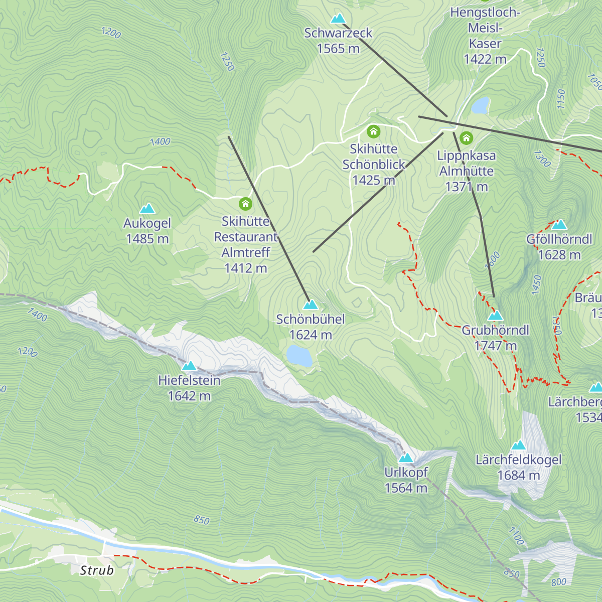 Richtfunkstation Loferer Alm map