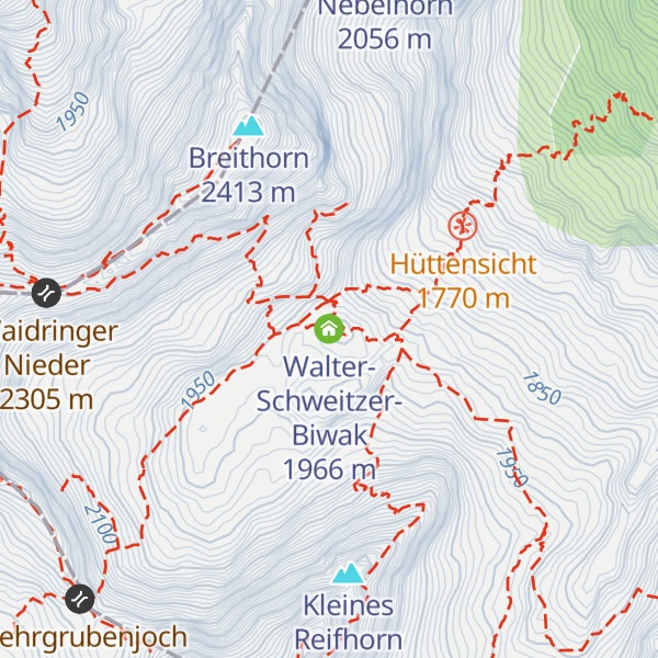 Map of Walter-Schweitzer-Biwak