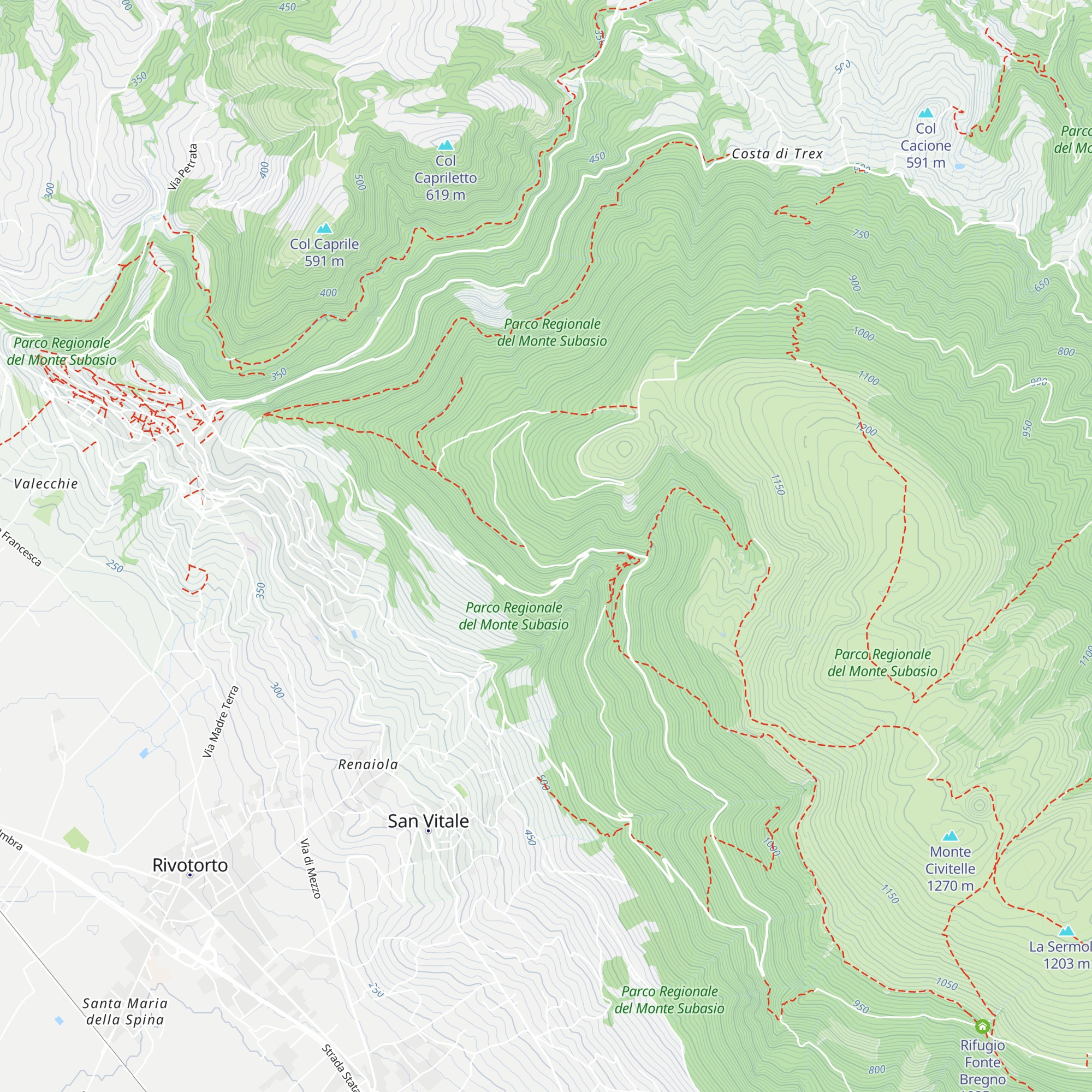 Le Mandrie map