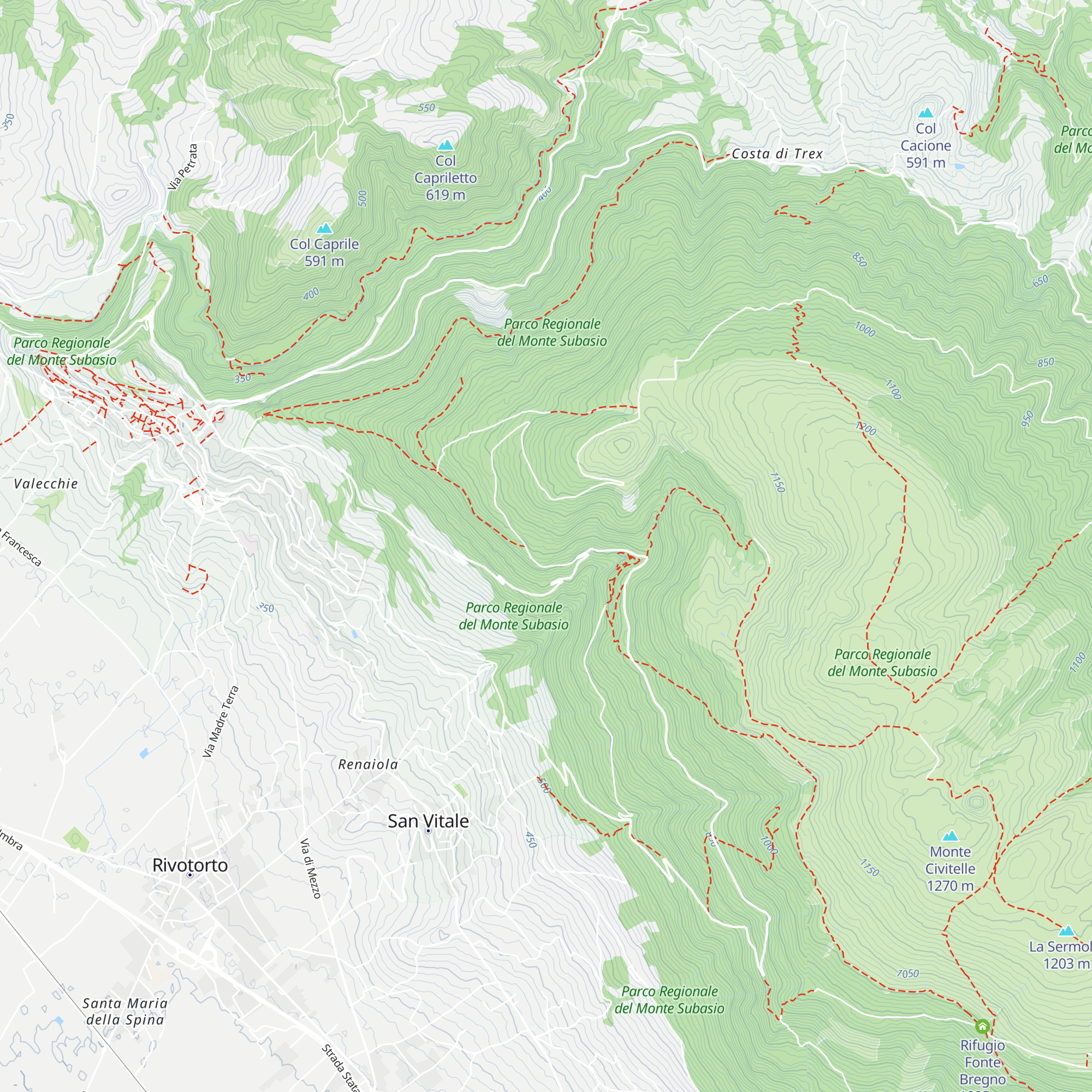 Le Mandrie map
