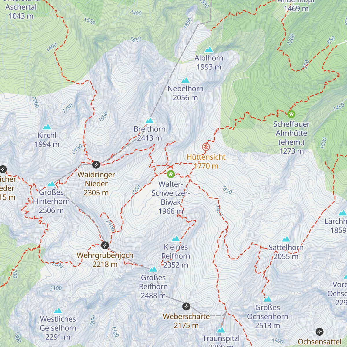 Schmidt-Zabierow Hütte map