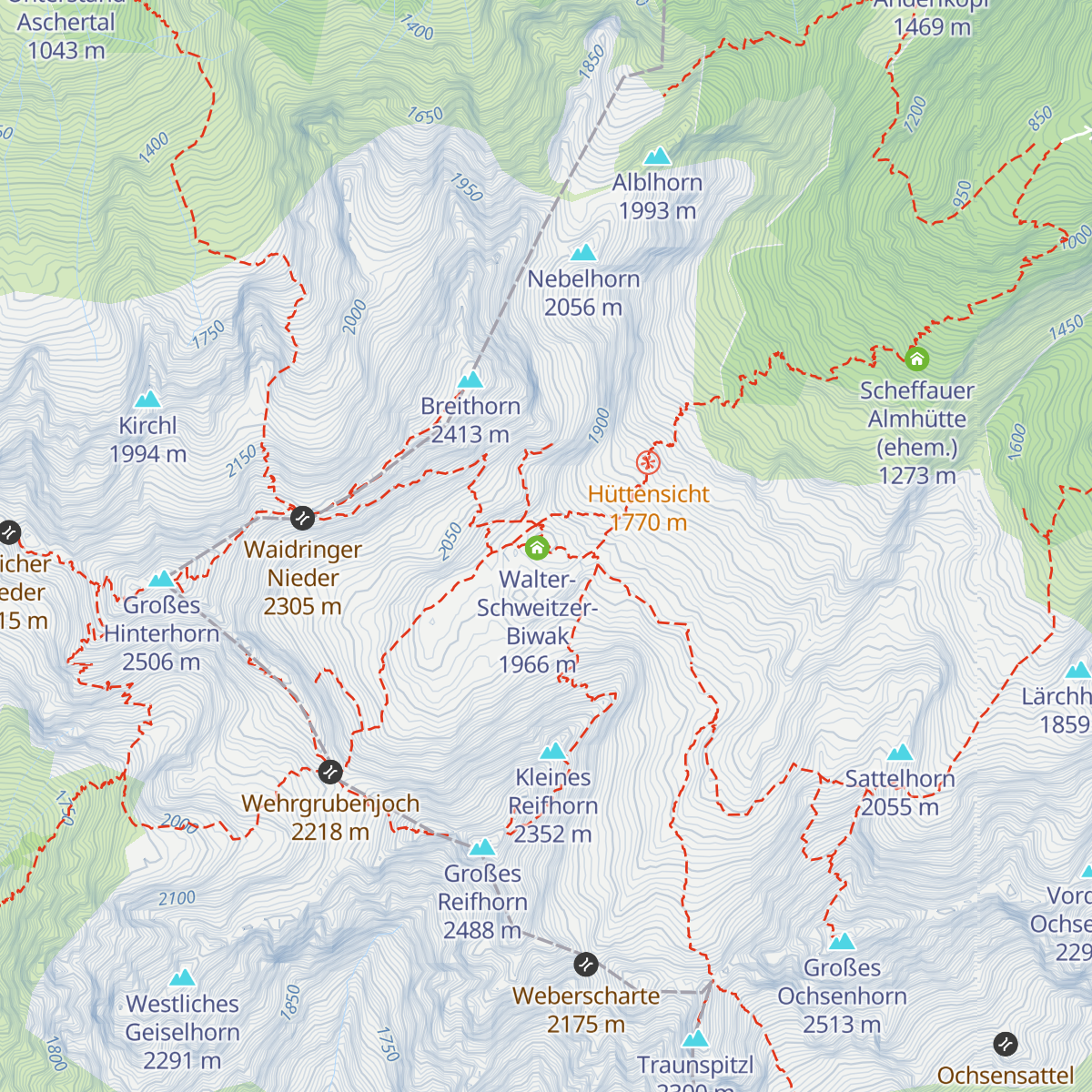 Schmidt-Zabierow Hütte map