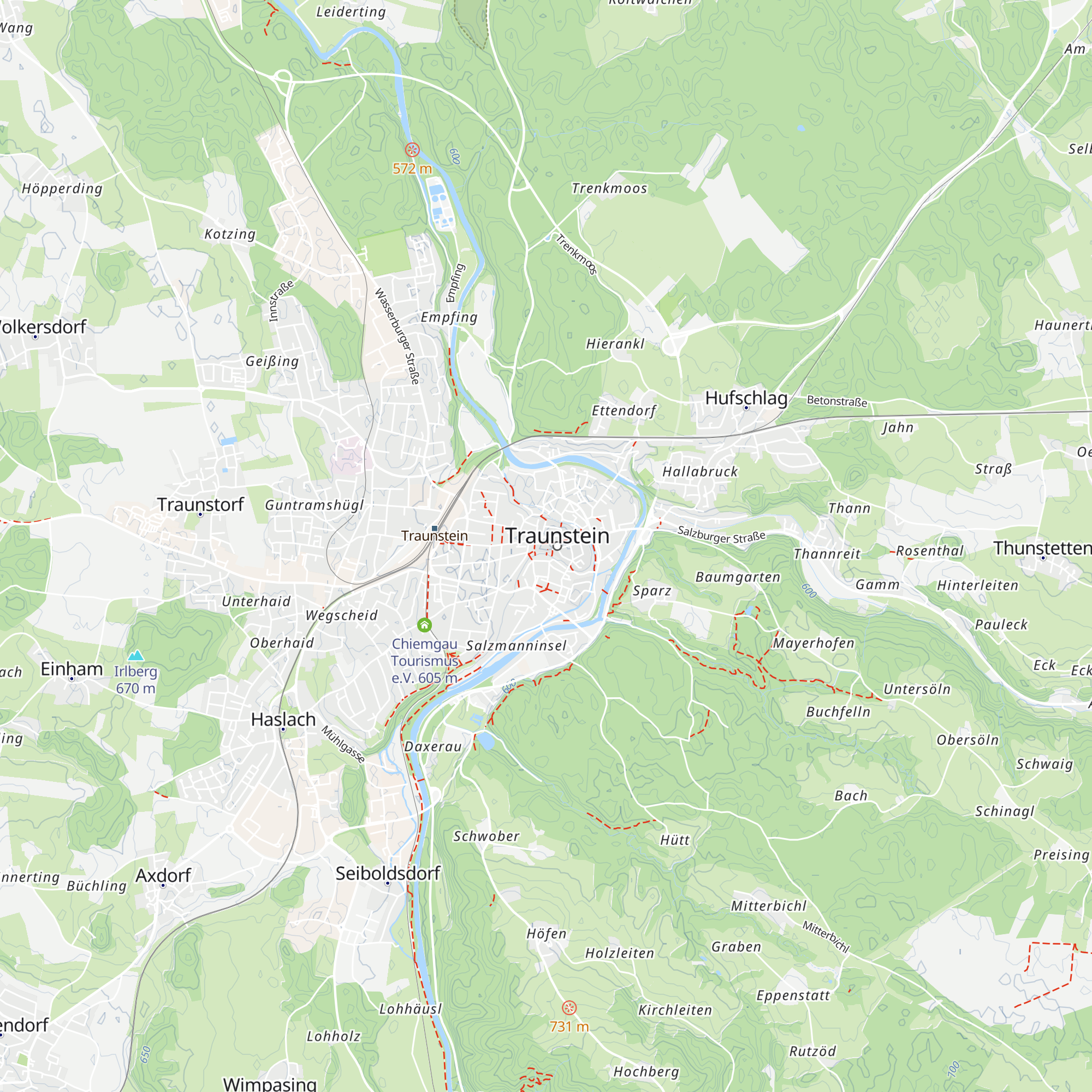 Tourist-Information Traunstein map