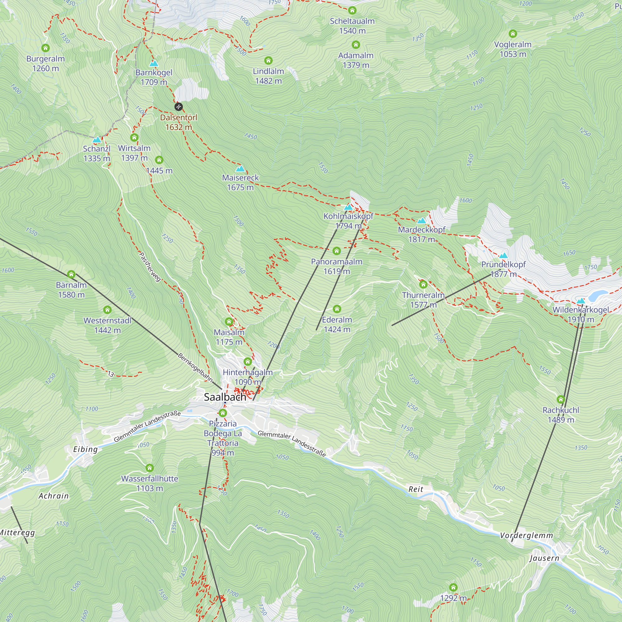 Asteralm map